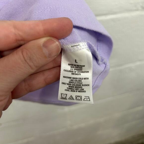 Aeropostale Lavender Polo Shirt L Y2K Preppy Classic Stretch Casual Quiet Luxury - Picture 3 of 5